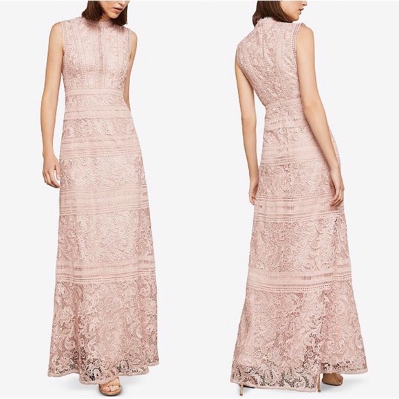 bcbgmaxazria crochet gown